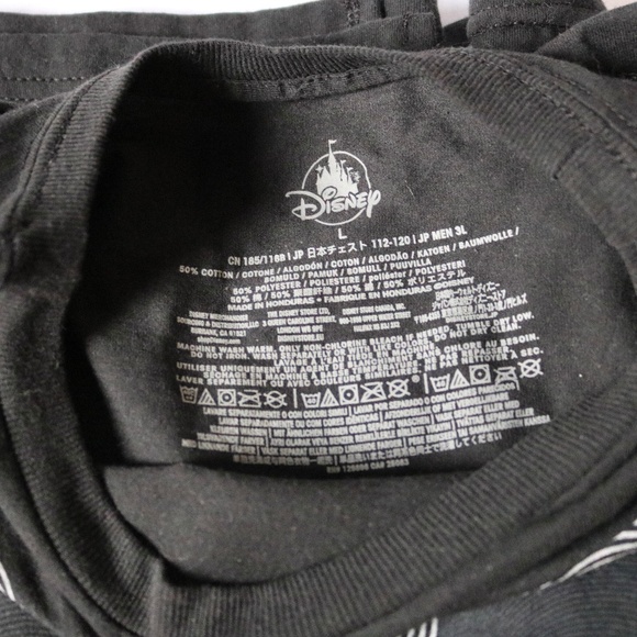 NWT - DISNEY Mickey Mouse Men's Large T Shirt Black White Official Geometric - Picture 3 of 8